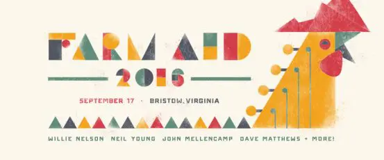 Farm Aid Partners With Legends Hospitality to Serve HOMEGROWN Concessions® at Farm Aid 2016  at Jiffy Lube Live Sept. 17