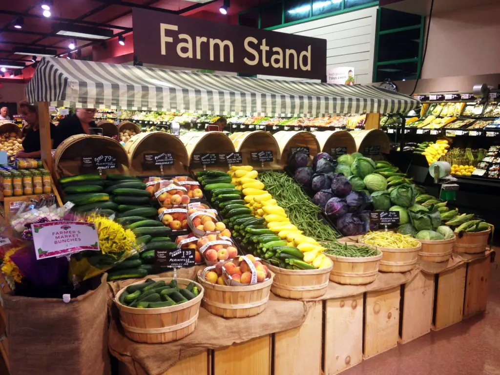 Red Tomato’s farm stand in the Quincy, MA Hannaford store. 