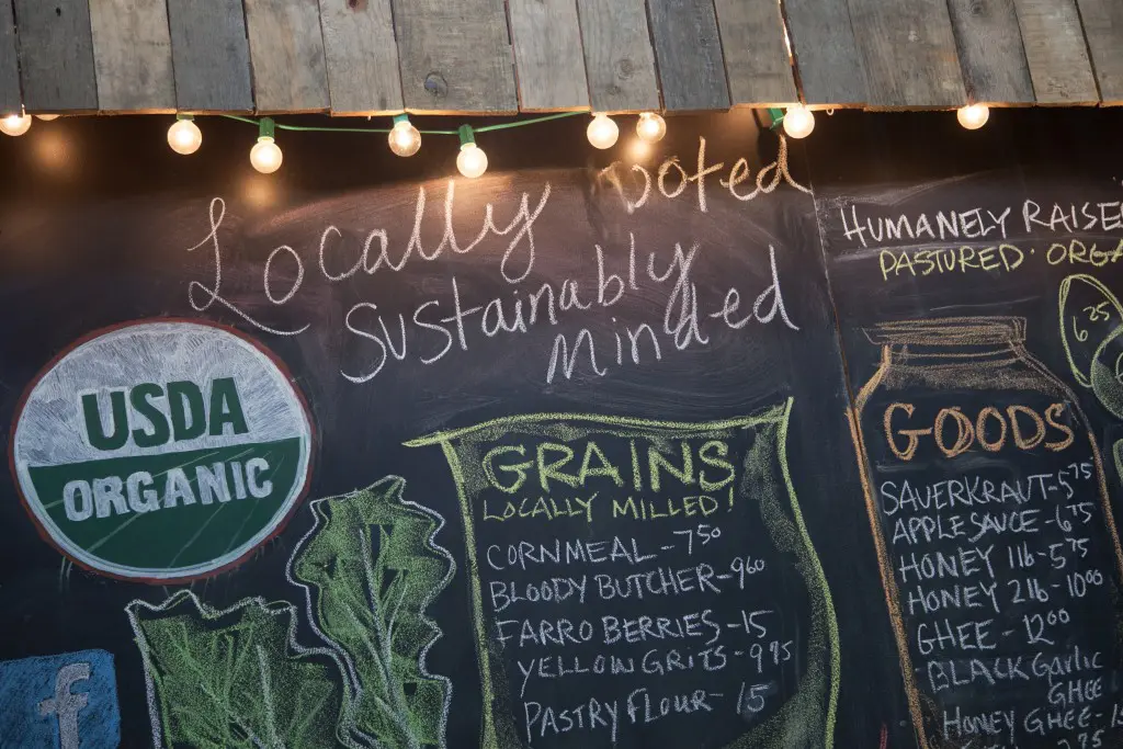 Local, organic foods.