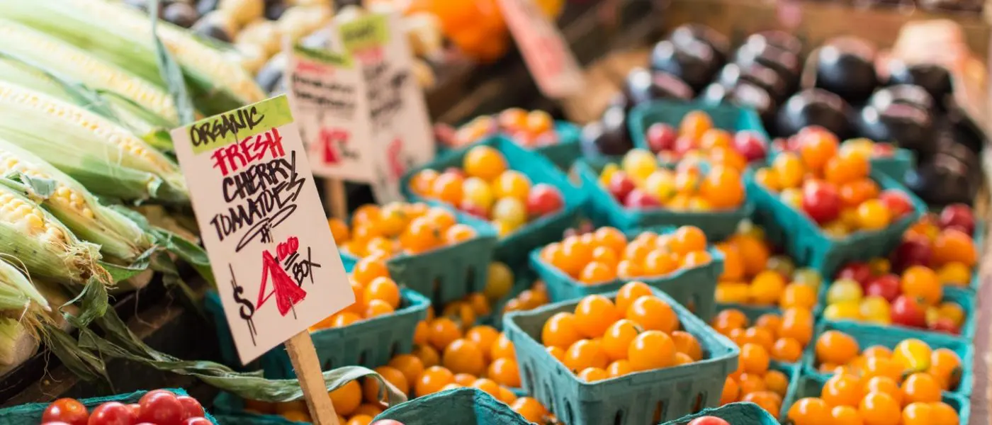 Organic Cherry Tomatoes at Farmers Market