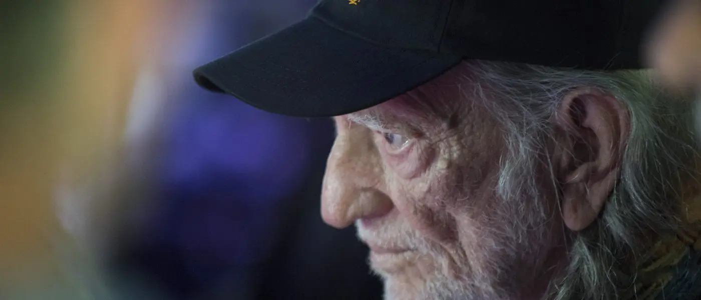 Willie Nelson backstage at Farm Aid 2017