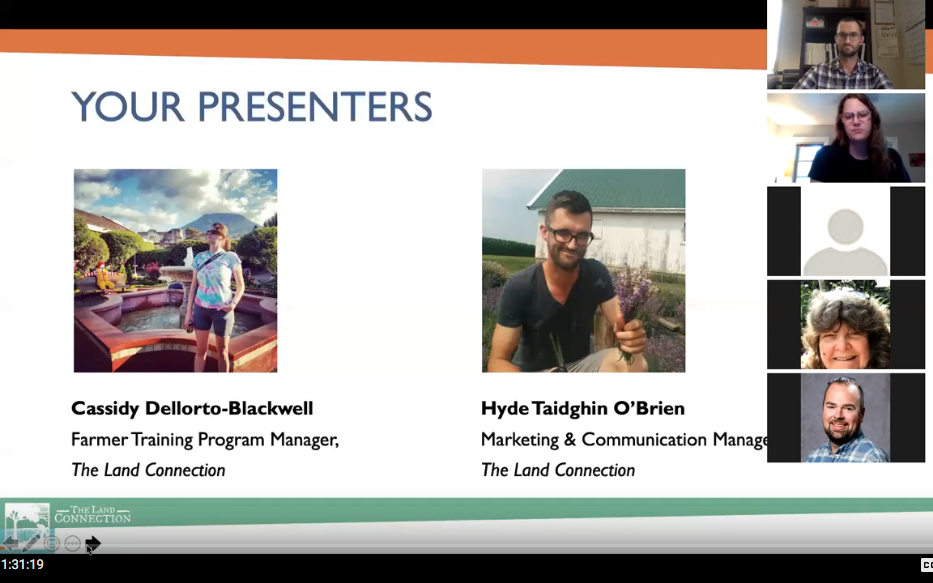 A screen grab of a webinar