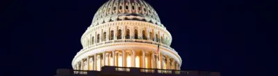 united states capitol building at night