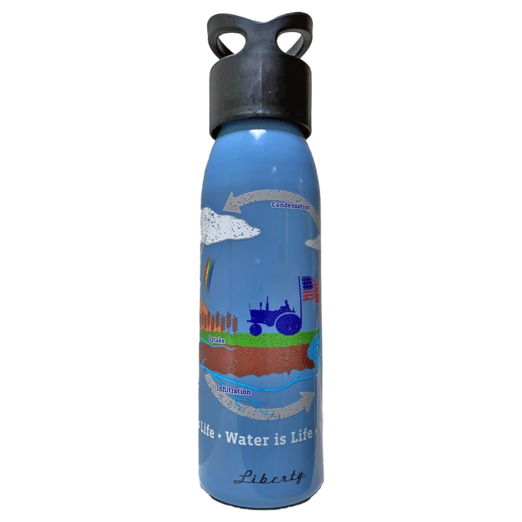 Farm Aid aluminum water bottle
