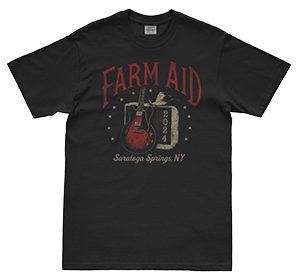 Farm Aid 2024 guitar and amp shirt