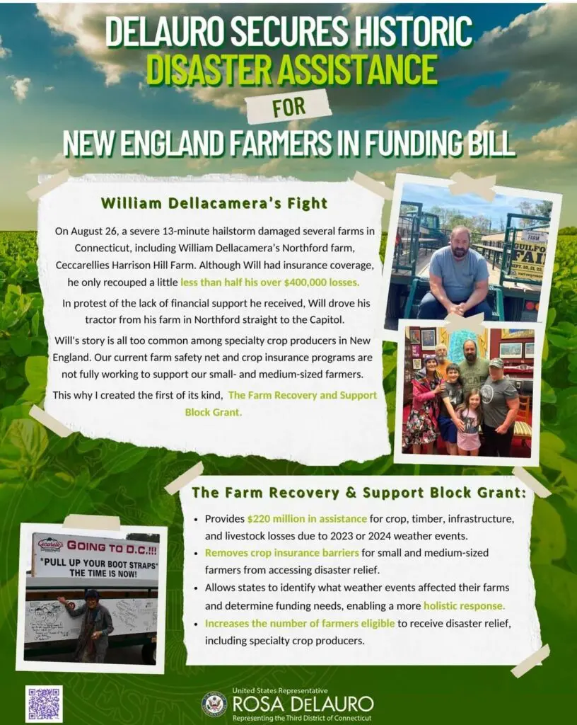 DeLauro secures historic disaster assistance