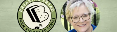 Breaking Bread logo with Sonja Thom Eayrs headshot