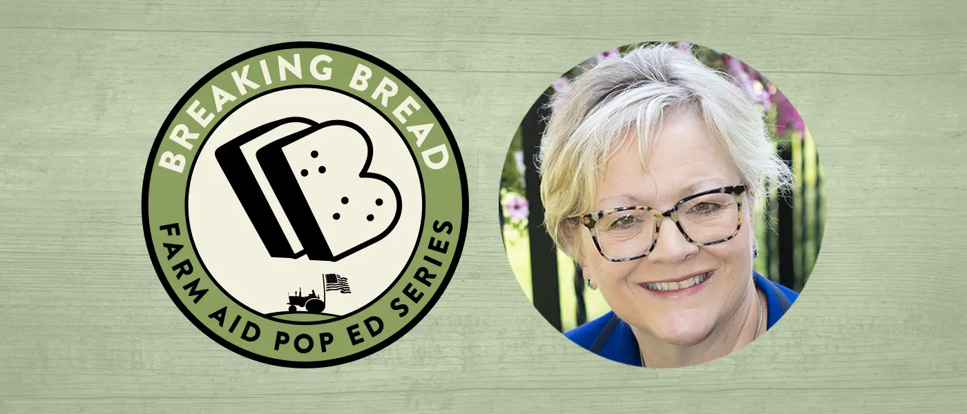 Breaking Bread logo with Sonja Thom Eayrs headshot
