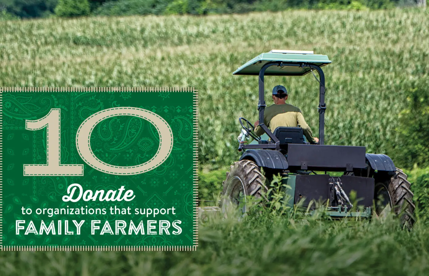 10. Donate to organizations that support FAMILY FARMERS