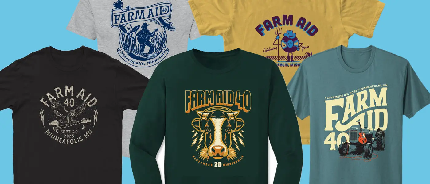 Farm Aid 40 Merch Shirts