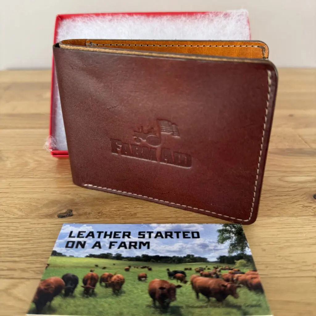leather wallet on a table