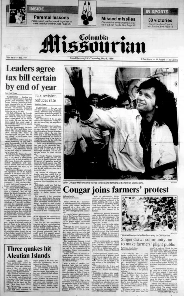 Columbia Missourian article about John Mellencamp