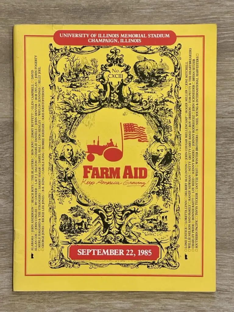 Farm Aid 1985 program book