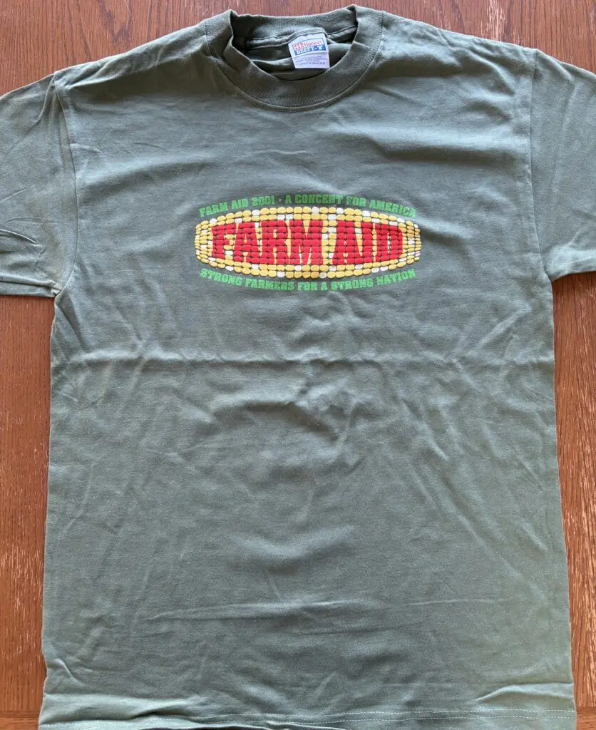 Farm Aid 2001 shirt front