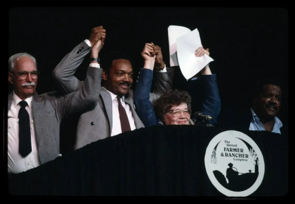 Merle Hansen, Jesse Jackson, Anne Kanten and unknown man