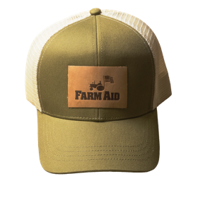 FARM AID LEATHER PATCH HAT