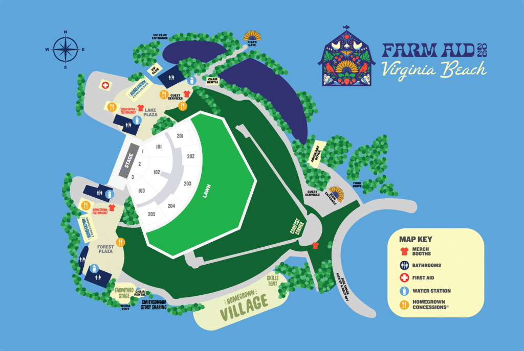 Farm Aid 2026 Venue Map