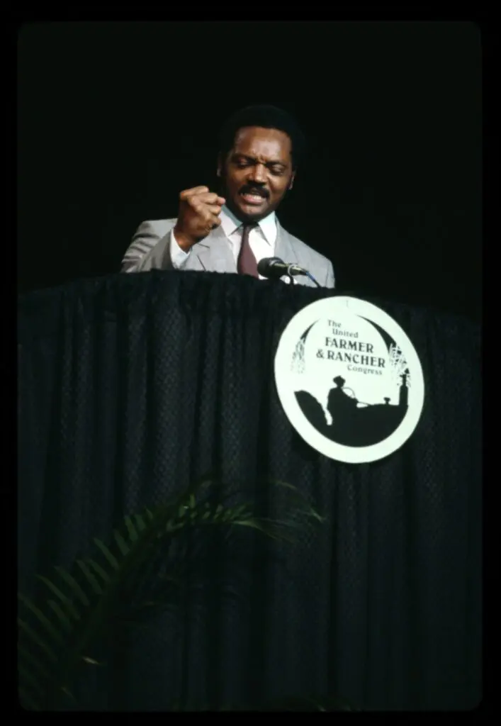 Jesse Jackson speaks at United Farmer and Rancher Congress