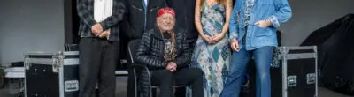 Farm Aid board artists at Farm Aid 2026. Neil Young, John Mellencamp, Dave Matthews, Margo Price, Nathaniel Rateliff and Willie Nelson