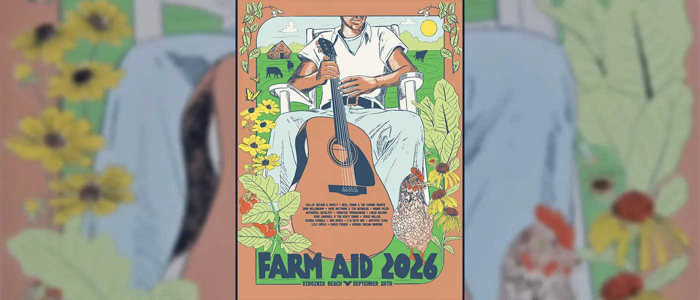Farm Aid 2026 Screenprinted Poster