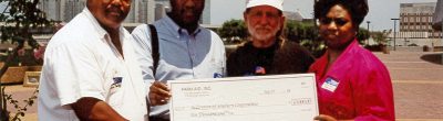 Ralph Paige, Ben Burkett, Willie Nelson and Shirley Sherrod, 1994