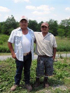 Adolfo and Jose Calixto of Singing Earth Farm. Photo above and all photos below © Emily Manley, used by permission.