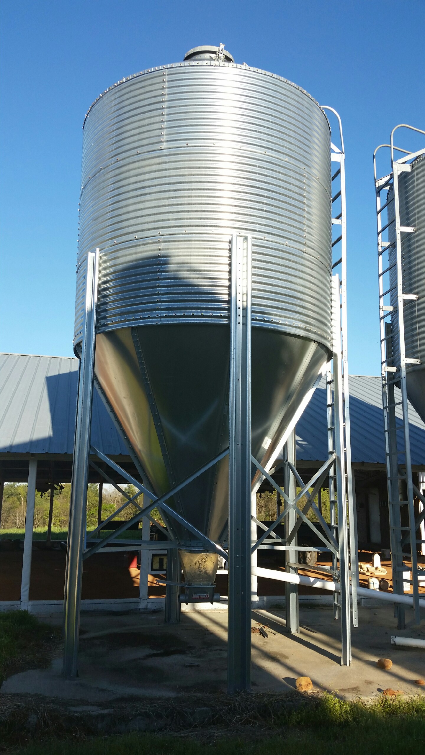 Silos that will be converted into fish tank material