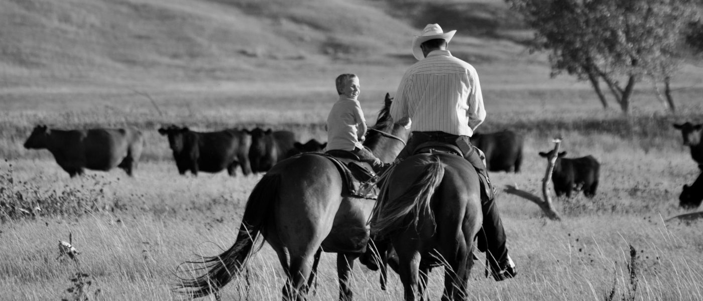 rancher with son