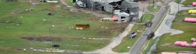 Refugio County, Texas farm destroyed by Hurricane Harvey
