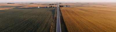 corn and soy farm fields in van horne