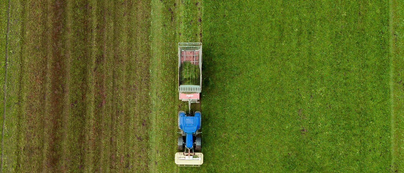 Tractor in farm field