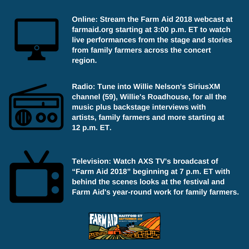 how to watch farm aid 2018