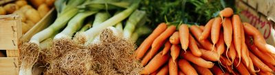 Leeks and Carrots at a Farmers Market