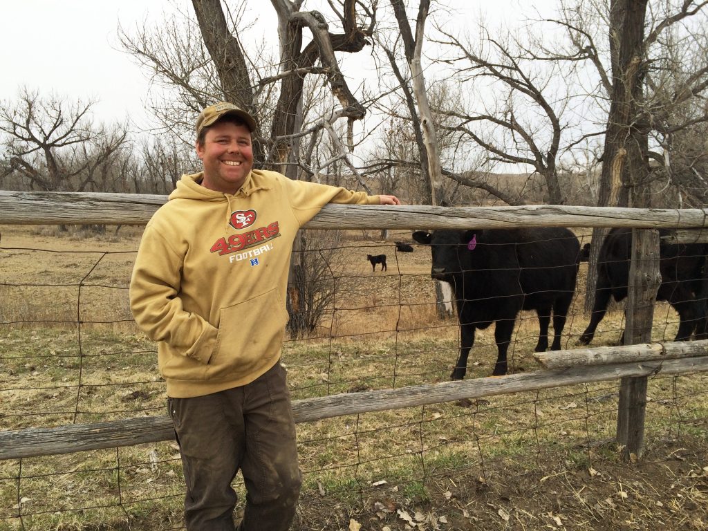 Seth Newton on his family's farm outside of Glendive, Montana