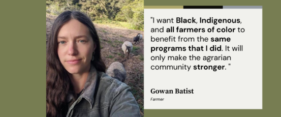 Minority farmers deserve the same opportunities I had
