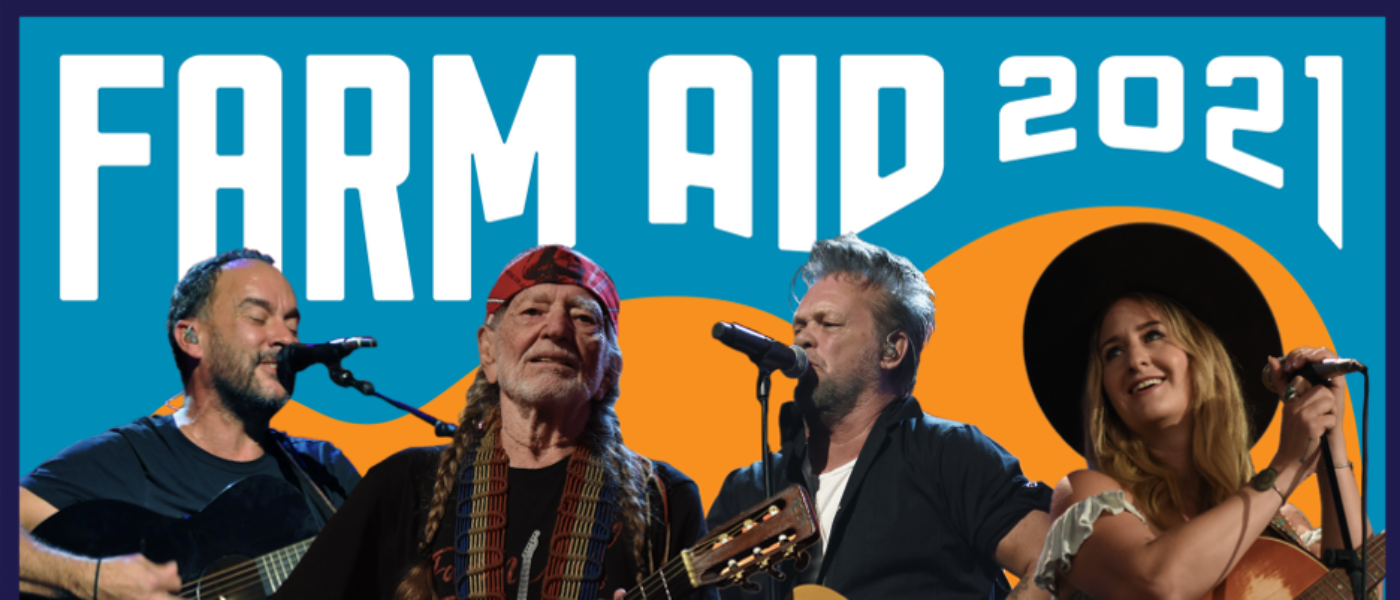 Board members performing at Farm Aid 2021