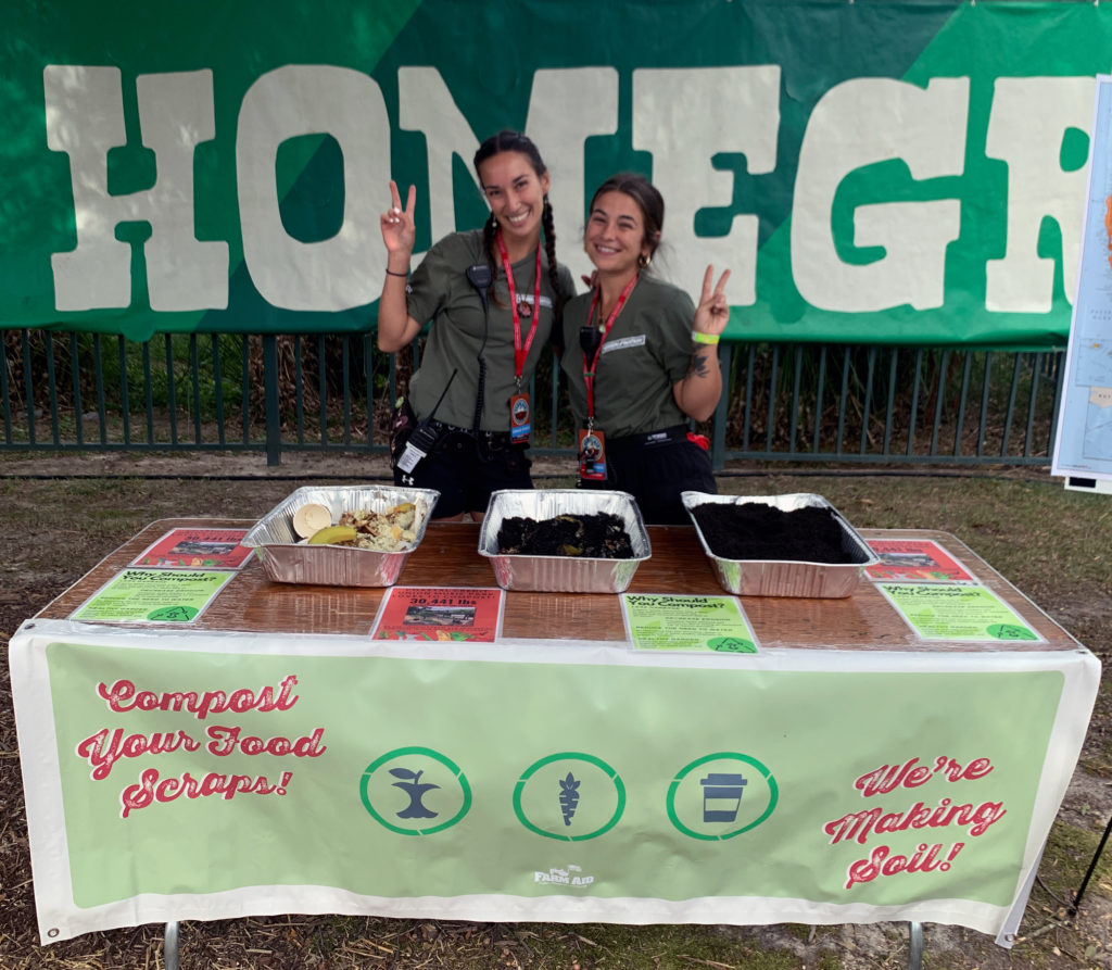 Compost Your Scraps table at Farm Aid 2022