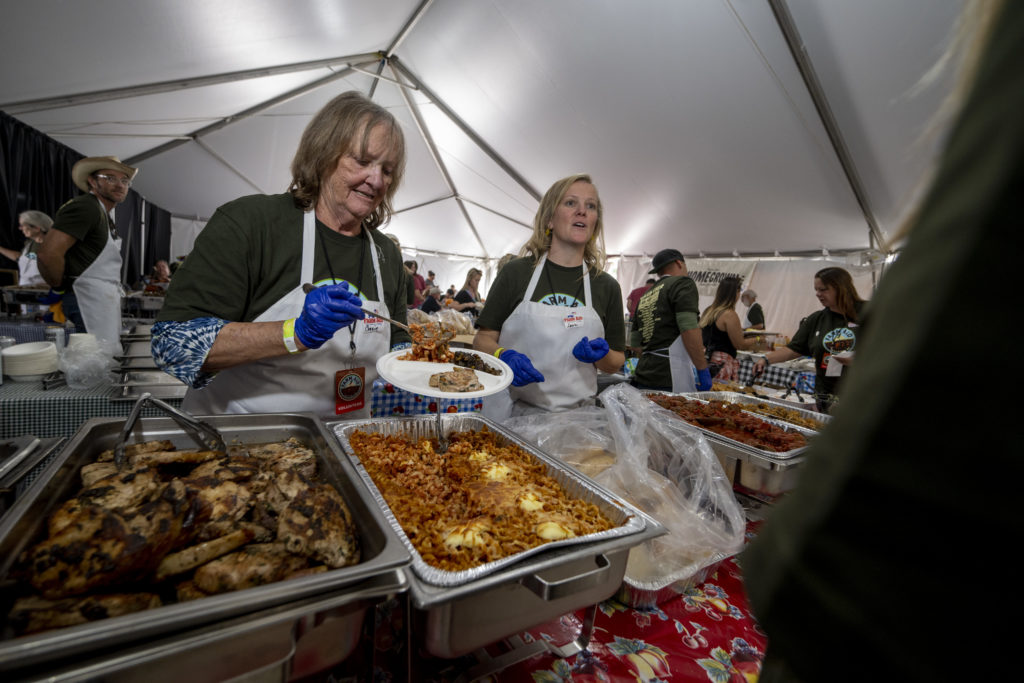 Catering volunteers at Farm Aid 2022