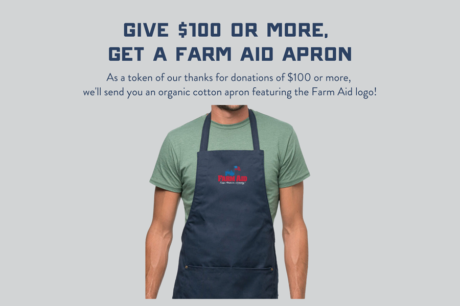 Farm Aid Apron: Give $100 or more, get a Farm Aid Apron