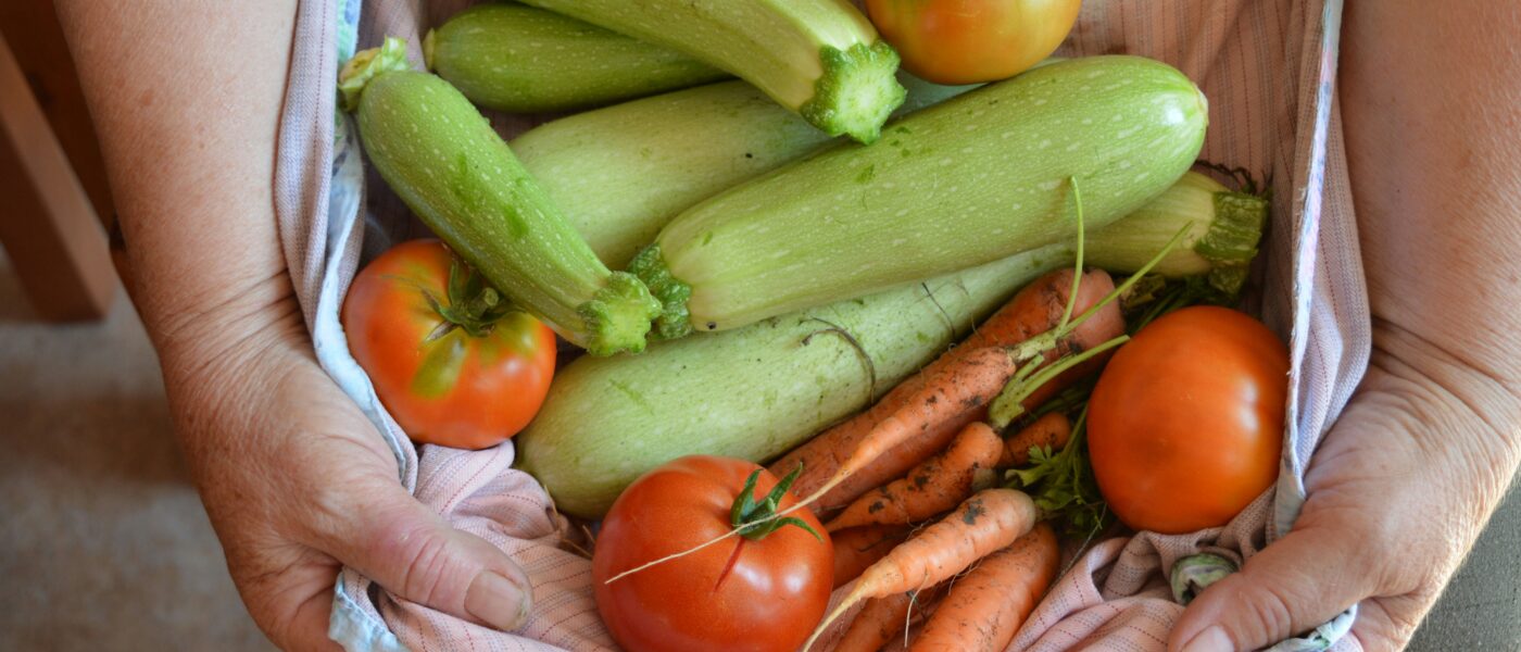 arms holding vegetables