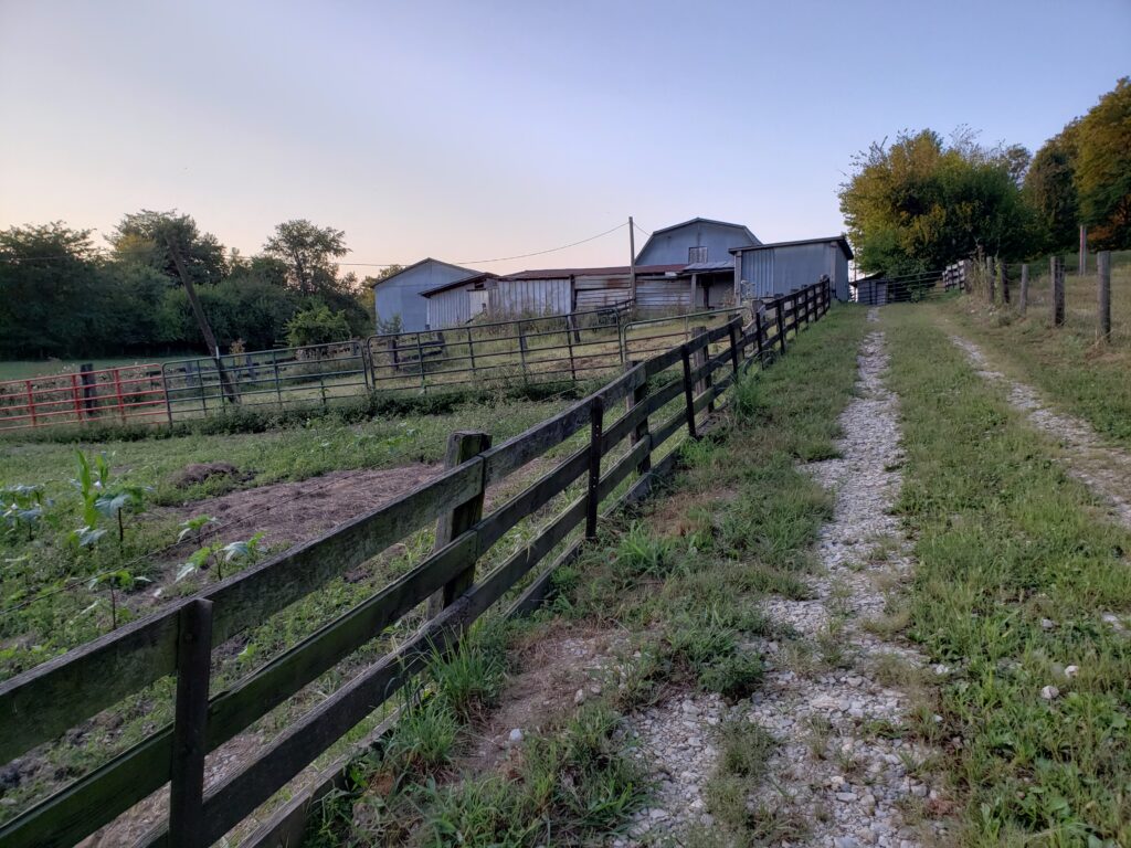 farm fence and fields