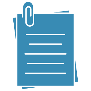 icon of papers with a paperclip