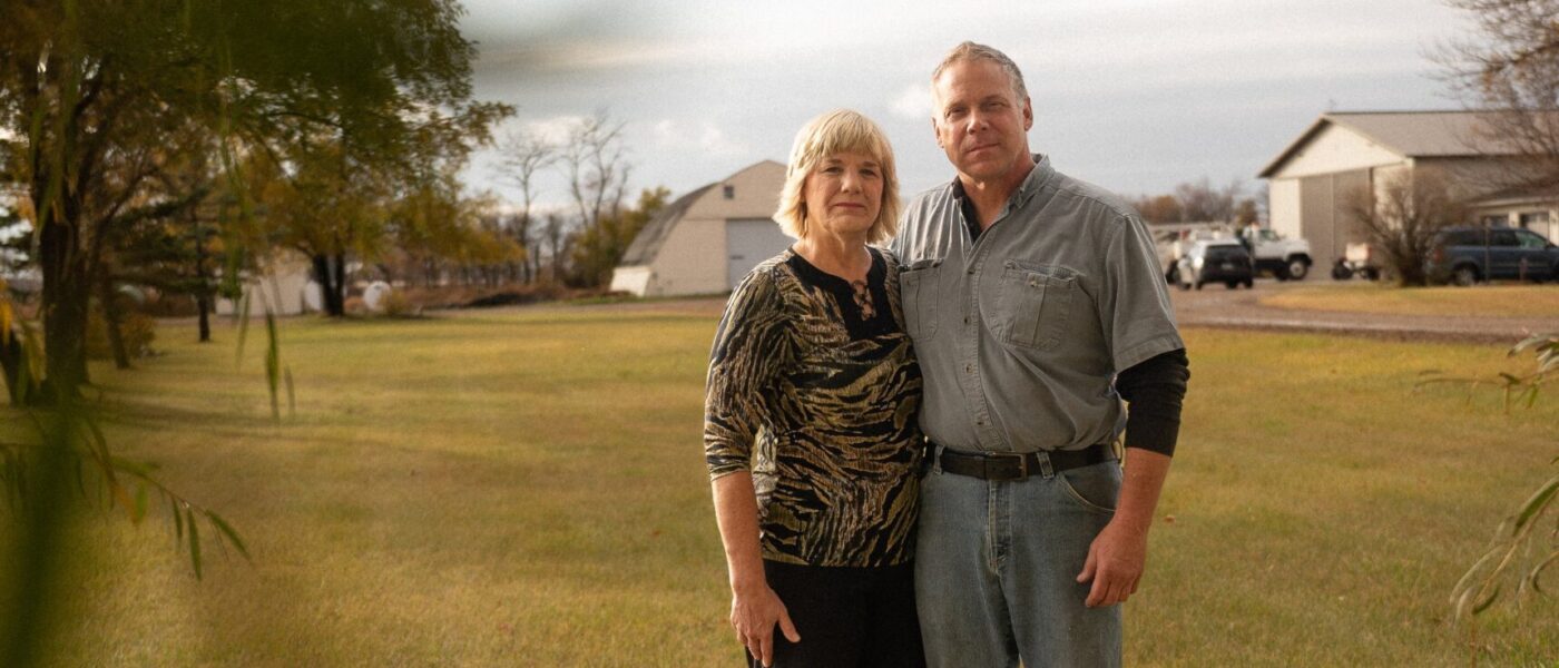 Mary and David Stahl on their family farm.