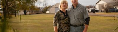 Mary and David Stahl on their family farm.