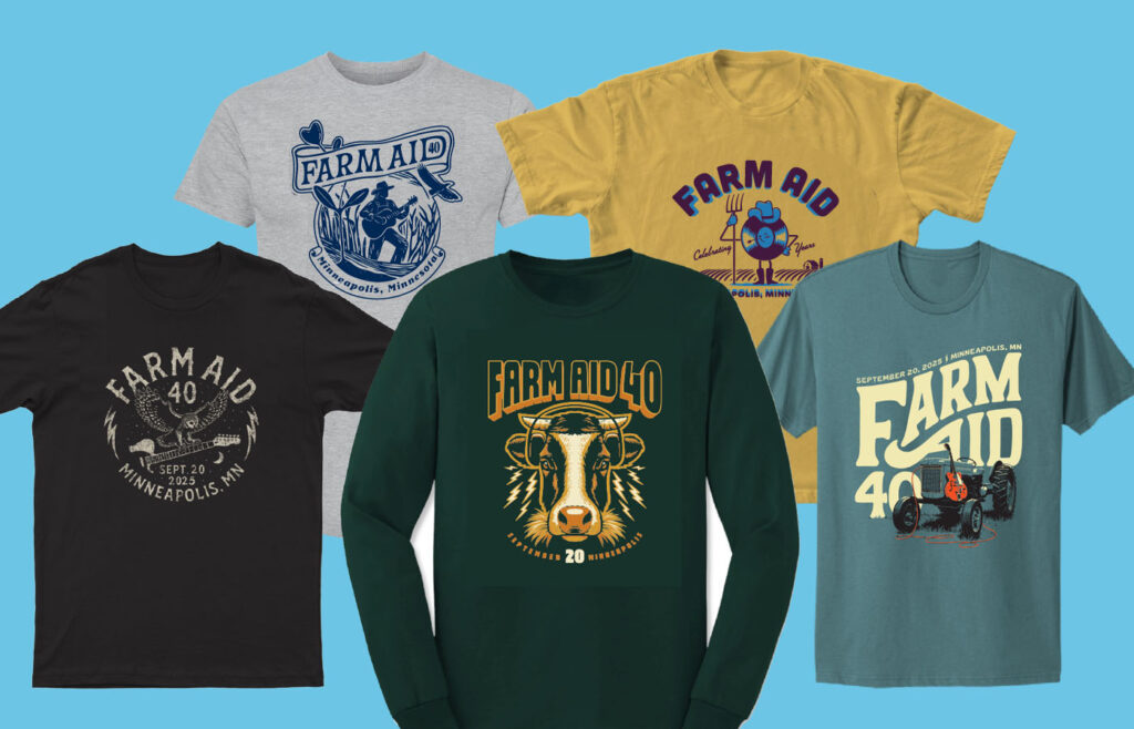 Farm Aid 40 Merch Shirts